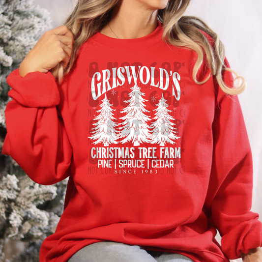 TREE FARM WHITE - NO DISTRESSING - DTF TRANSFER