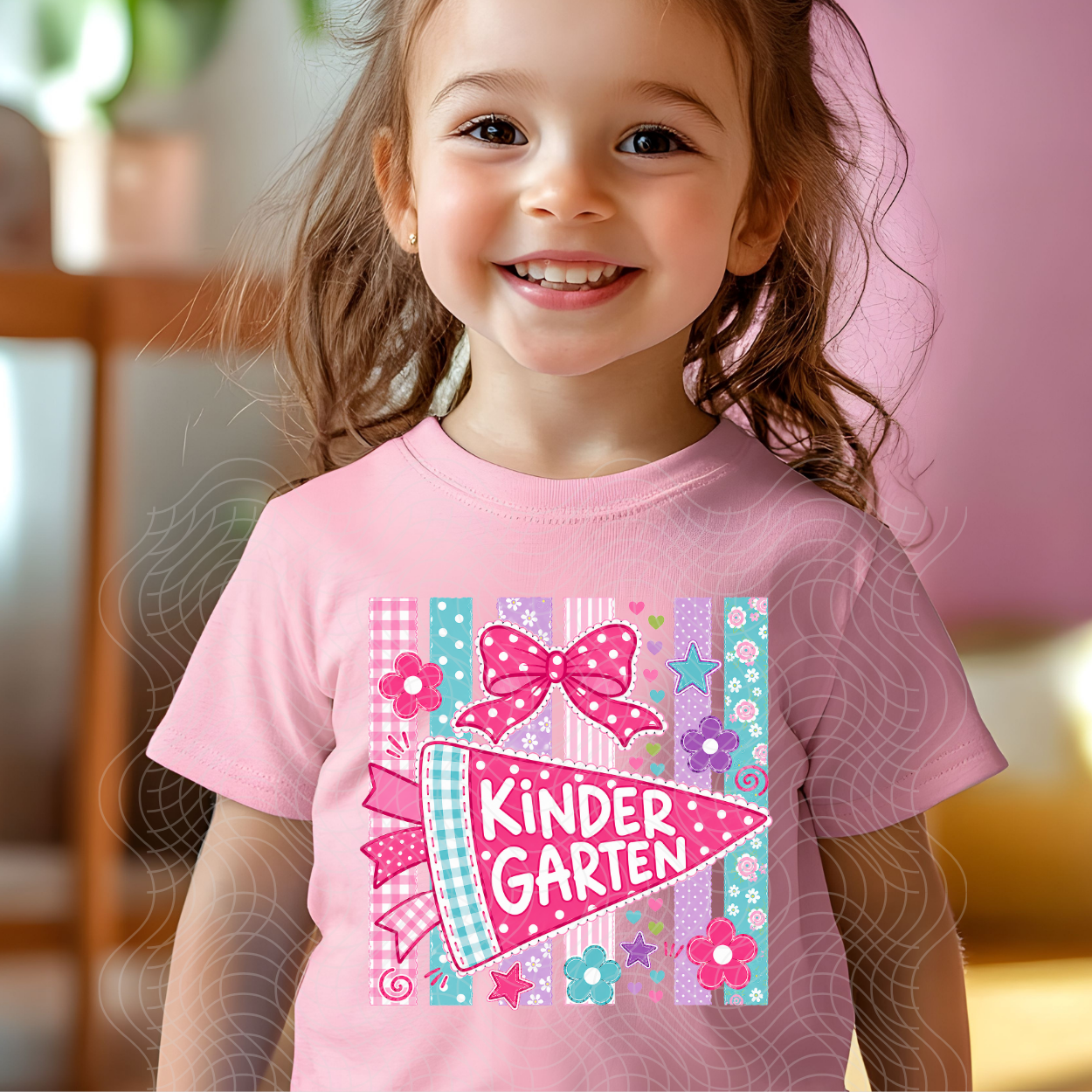 KINDERGARTEN PINK PENDANT - DTF TRANSFER
