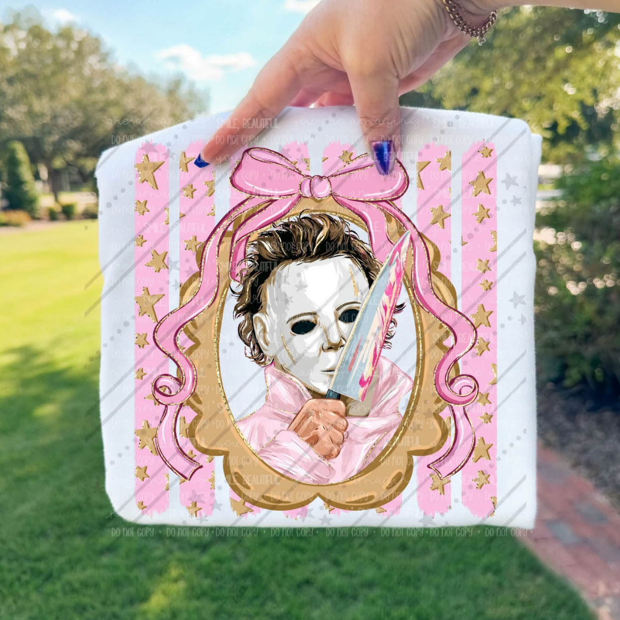 PREPPY PINK HORROR - DTF TRANSFER