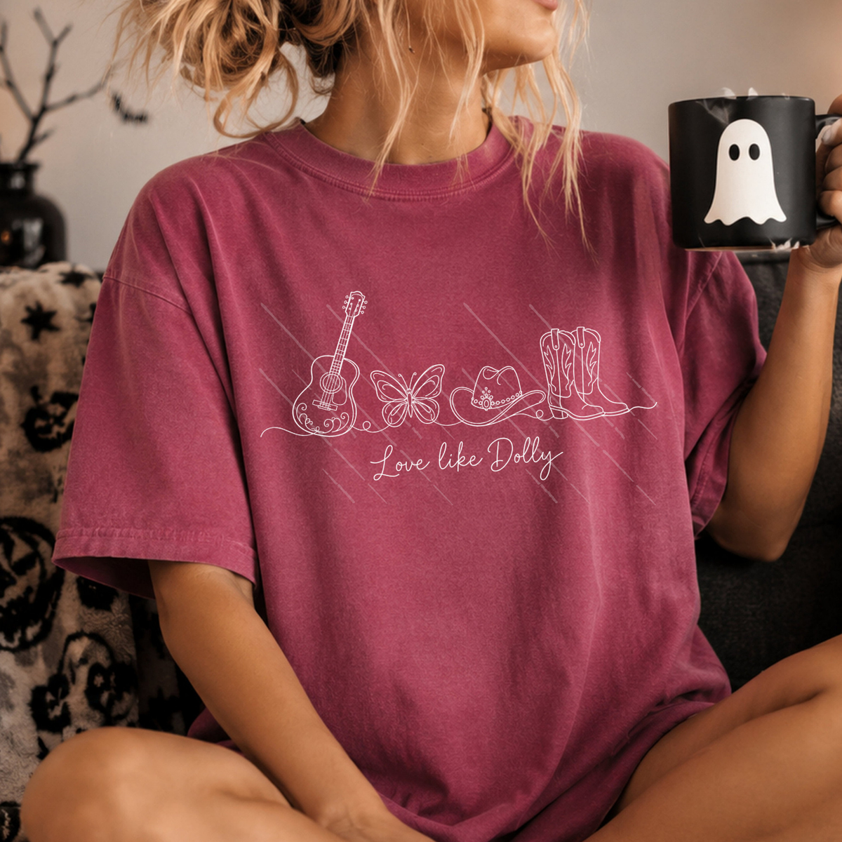 LOVE LIKE DOLLY WHT - DTF TRANSFER