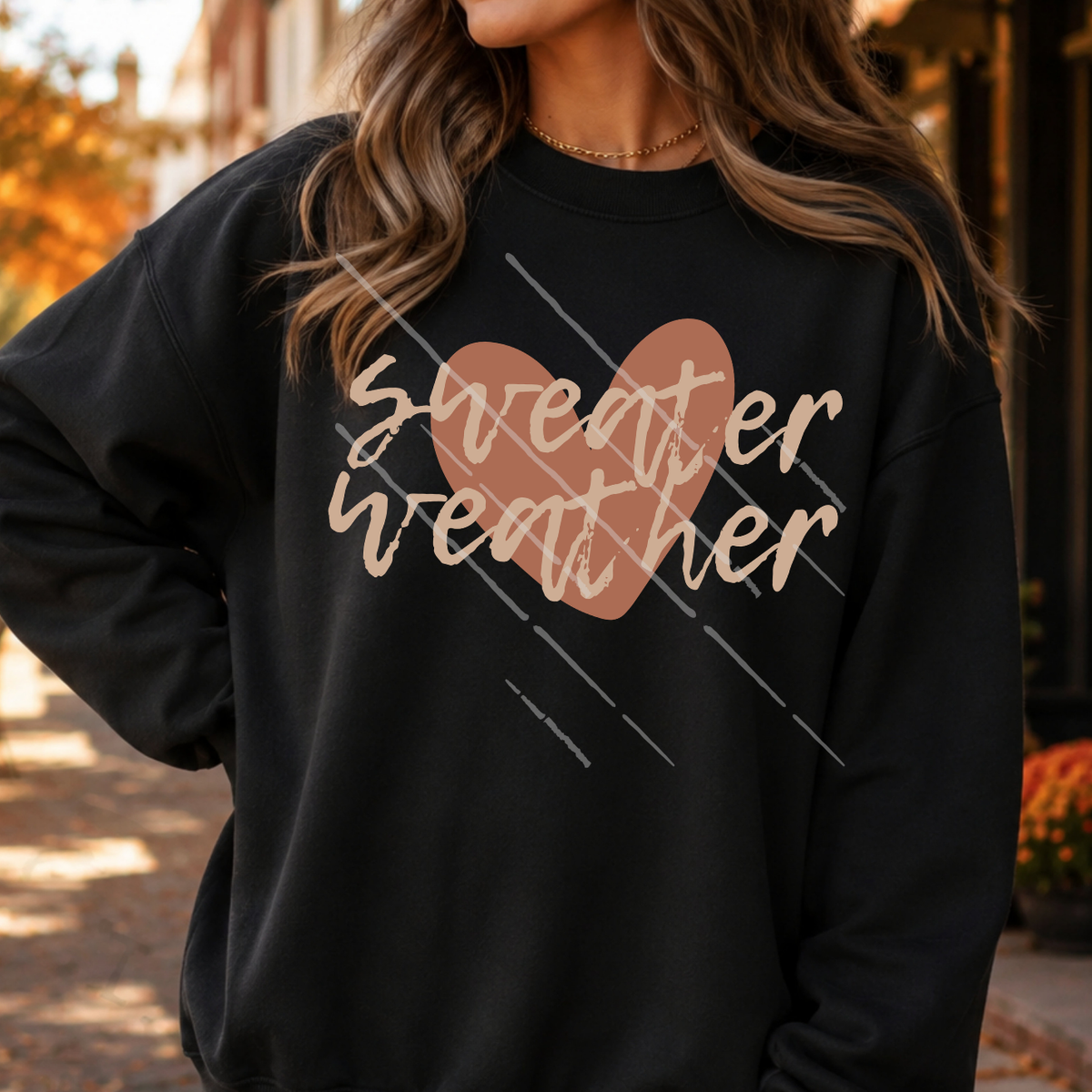 SWEATER WEATHER HEART - DTF TRANSFER