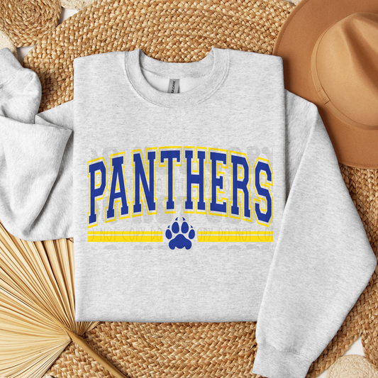 PANTHERS SOLID BLUE/YELLOW - DTF TRANSFER