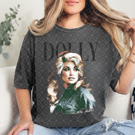 DOLLY BLK TEXT - DTF TRANSFER