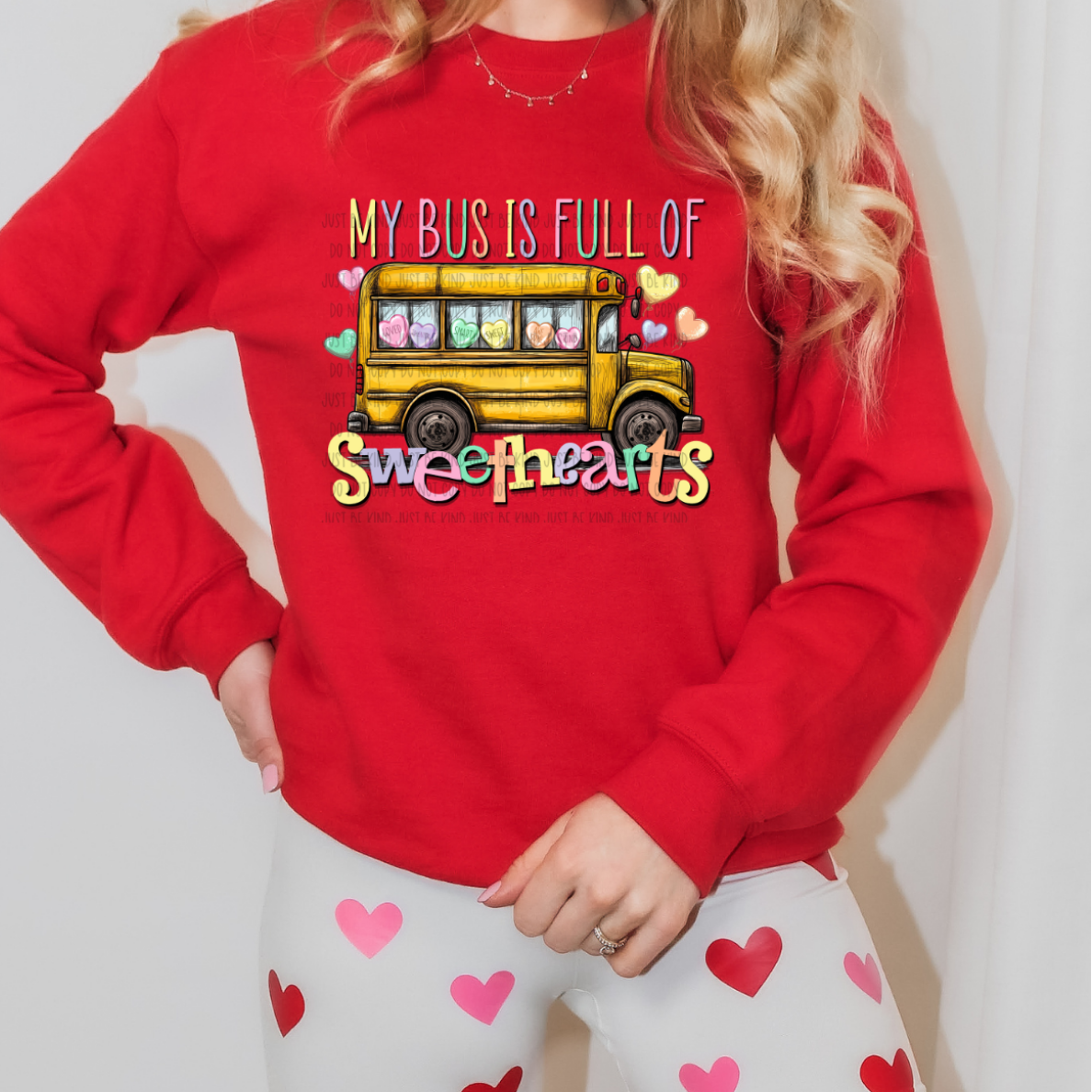 BUS IS FULL OF SWEETHEARTS - DTF TRANSFER