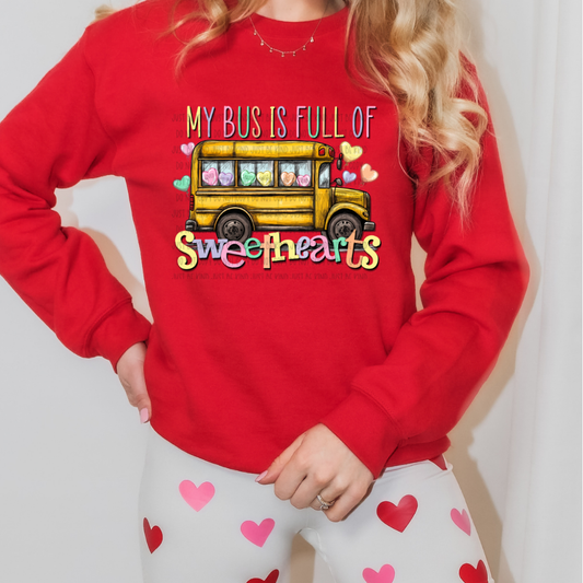 BUS IS FULL OF SWEETHEARTS - DTF TRANSFER