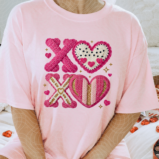 FAUX YARN XOXO - DTF TRANSFER
