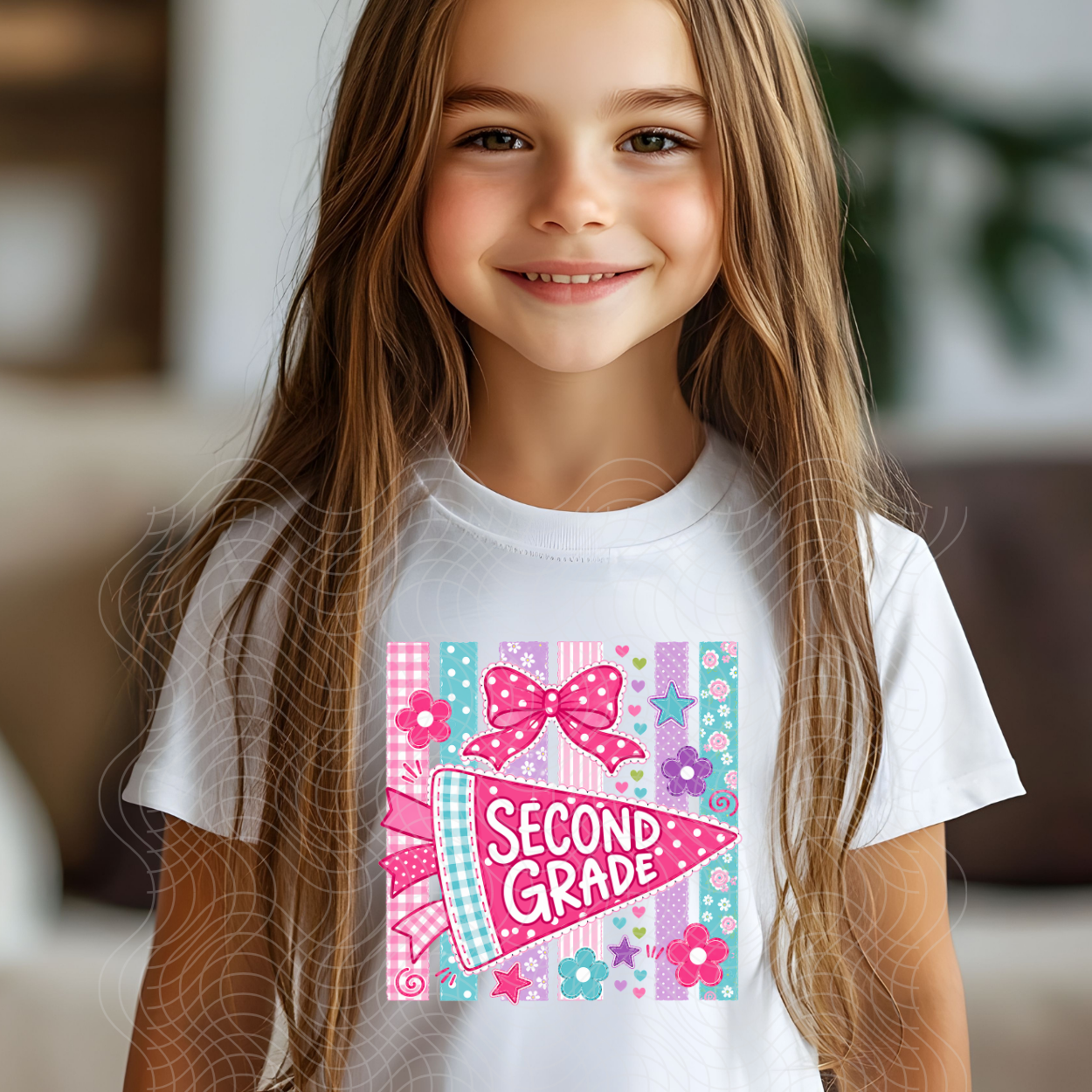 SECOND GRADE PINK PENDANT - DTF TRANSFER