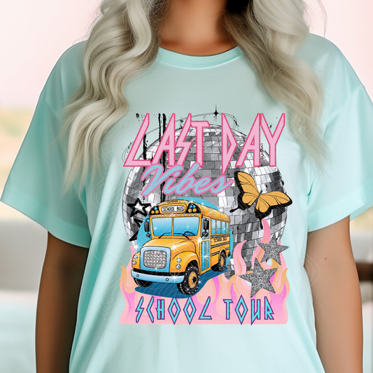 RETRO LAST DAY VIBES LIGHT PINK - DTF TRANSFER