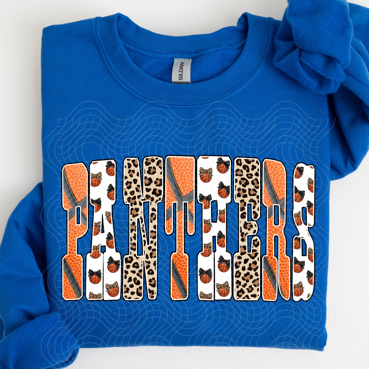 PANTHERS BASKETBALL ARCHED - DTF TRANSFER