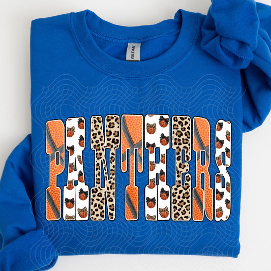 PANTHERS BASKETBALL ARCHED - DTF TRANSFER