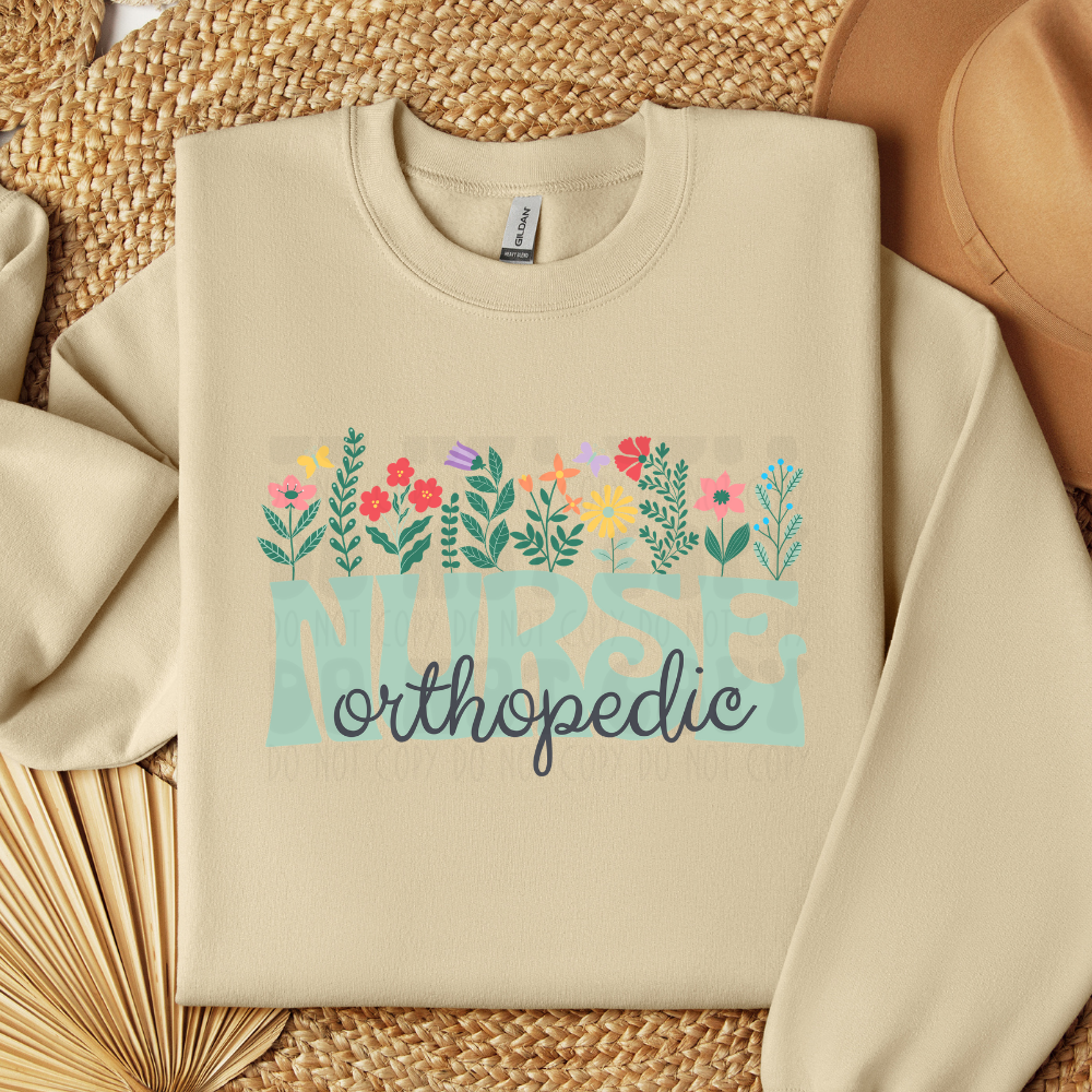 FLORAL ORTHOPEDIC NURSE - DTF TRANSFER