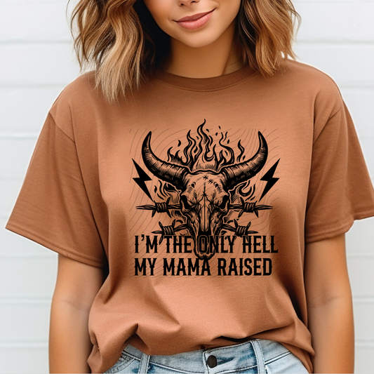 ONLY HELL MY MAMA RAISED - DTF TRANSFER