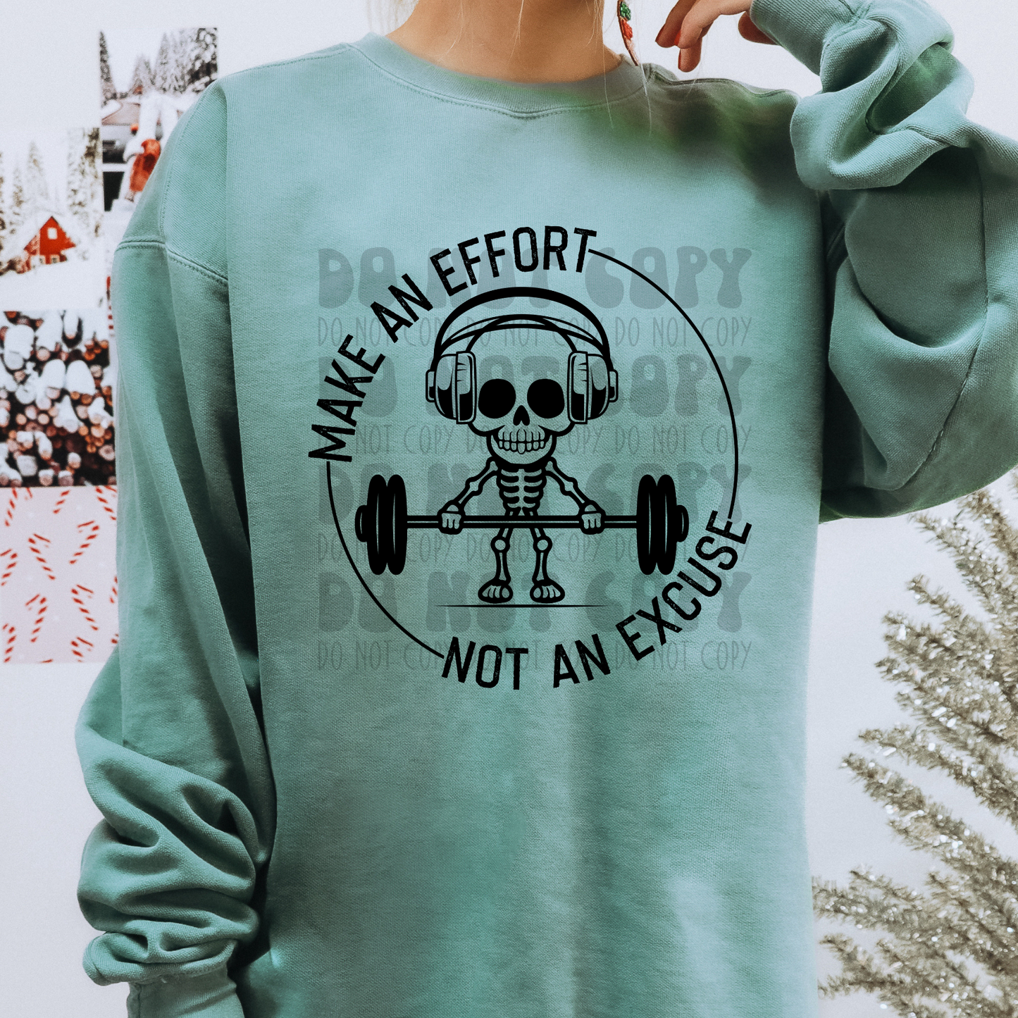 MAKE AN EFFORT, NOT AN EXCUSE BLK - DTF TRANSFER