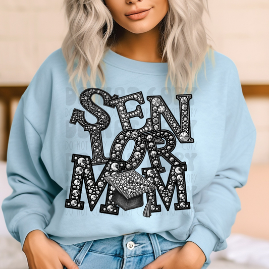 SENIOR MOM RHINESTONES - DTF TRANSFER