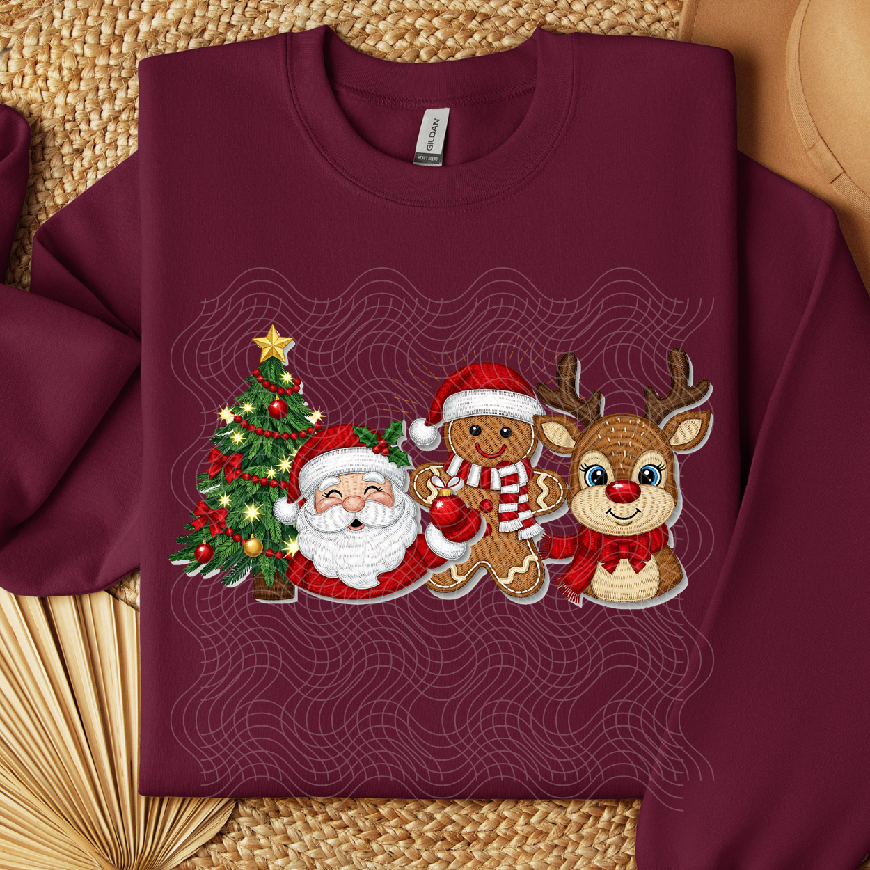 FAUX YARN CHRISTMAS ELEMENTS - DTF TRANSFER