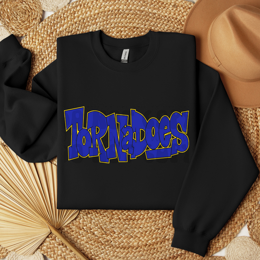 TORNADOES BLUE/YELLOW - DTF TRANSFER