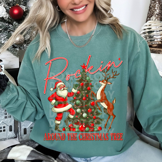 ROCKIN AROUND THE CHRISTMAS TREE - DTF TRANSFER