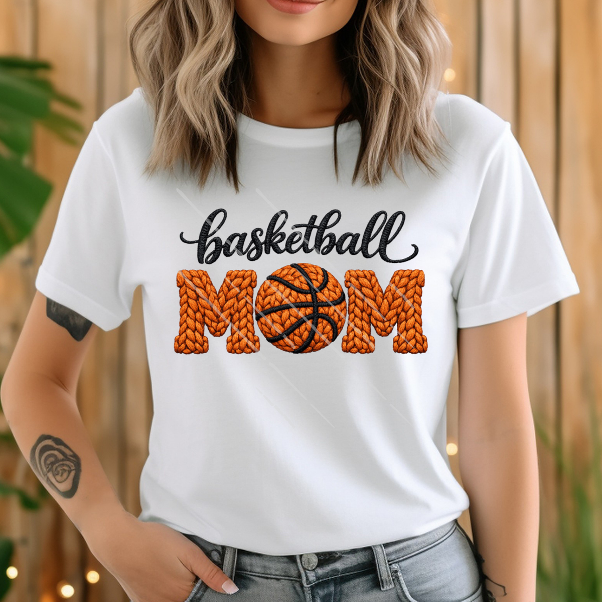 BASKETBALL MOM FAUX YARN - DTF TRANSFER