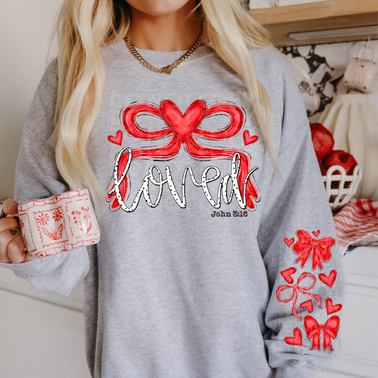 LOVED W/ SLEEVE - DTF TRANSFER