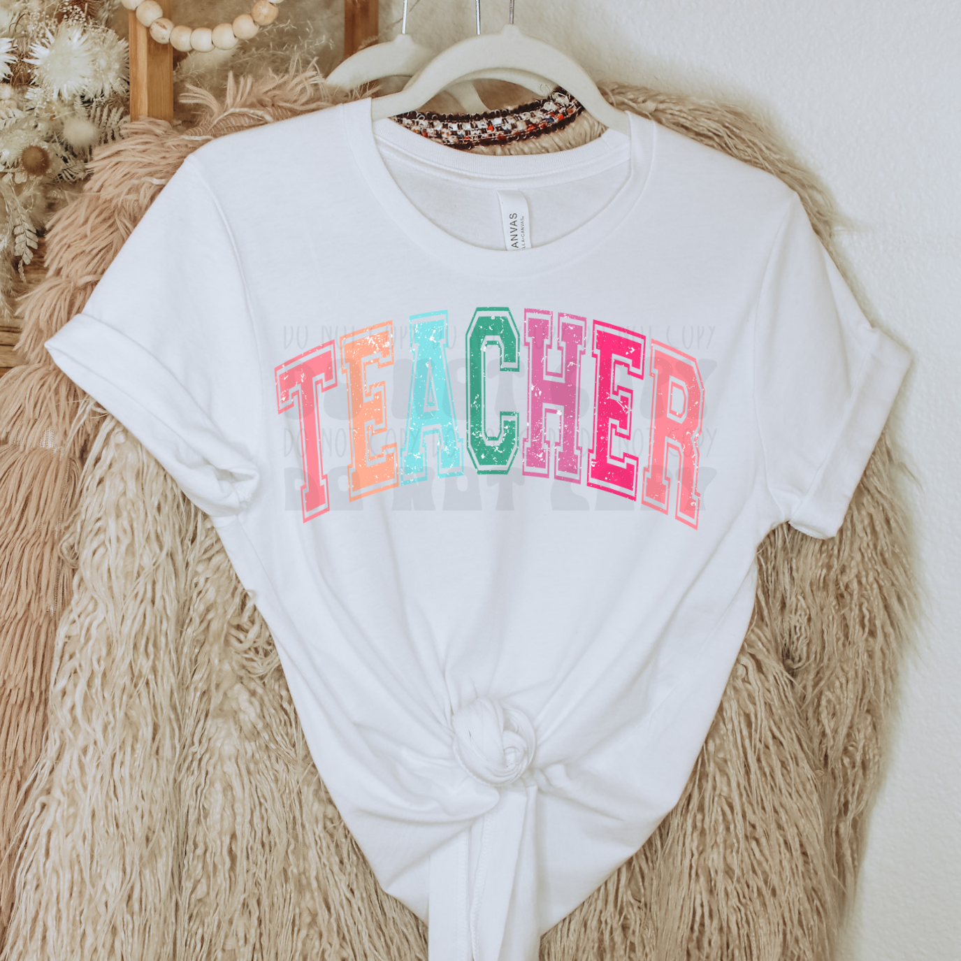 TEACHER VARSITY DISTRESSED - DTF TRANSFER