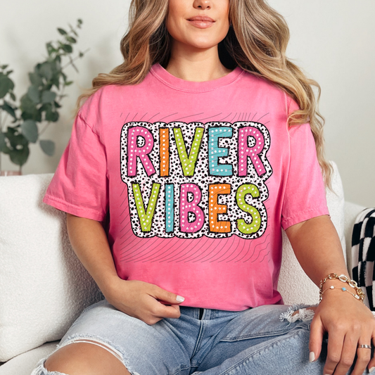 RIVER VIBES DISTRESSED - DTF TRANSFER