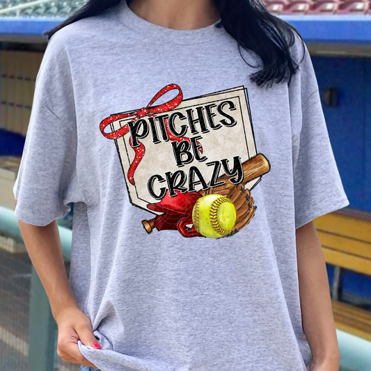 PITCHES RED SOFTBALL - DTF TRANSFER
