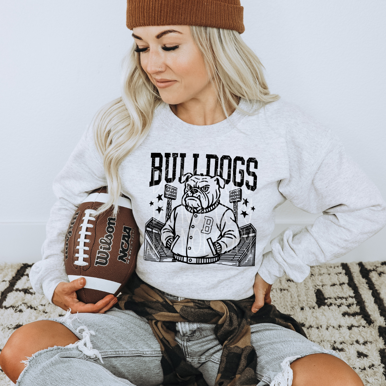 BULLDOGS MASCOT FOOTBALL - DTF TRANSFER