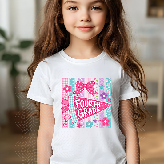 FOURTH GRADE PINK PENDANT - DTF TRANSFER