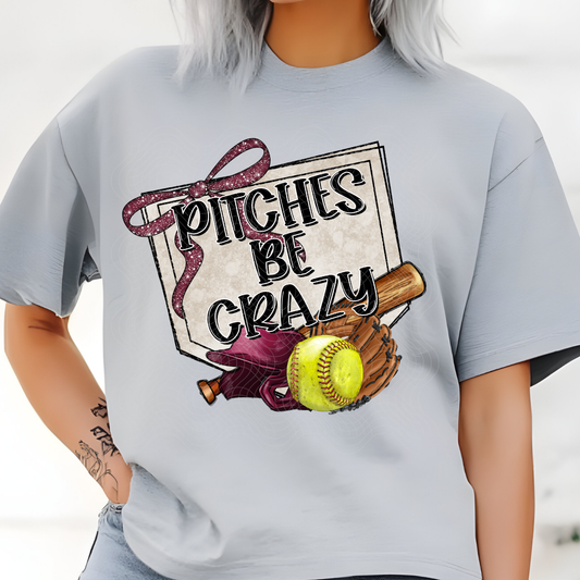 PITCHES MAROON SOFTBALL - DTF TRANSFER