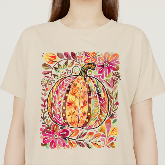 FLORAL PUMPKIN - DTF TRANSFER