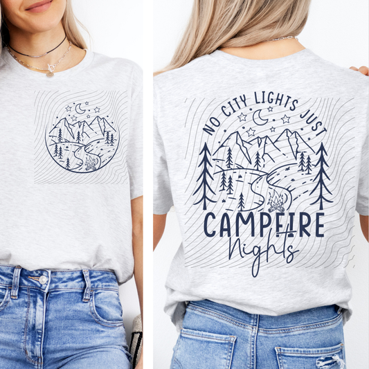 CAMPFIRE NIGHTS W/ POCKET - DTF TRANSFER