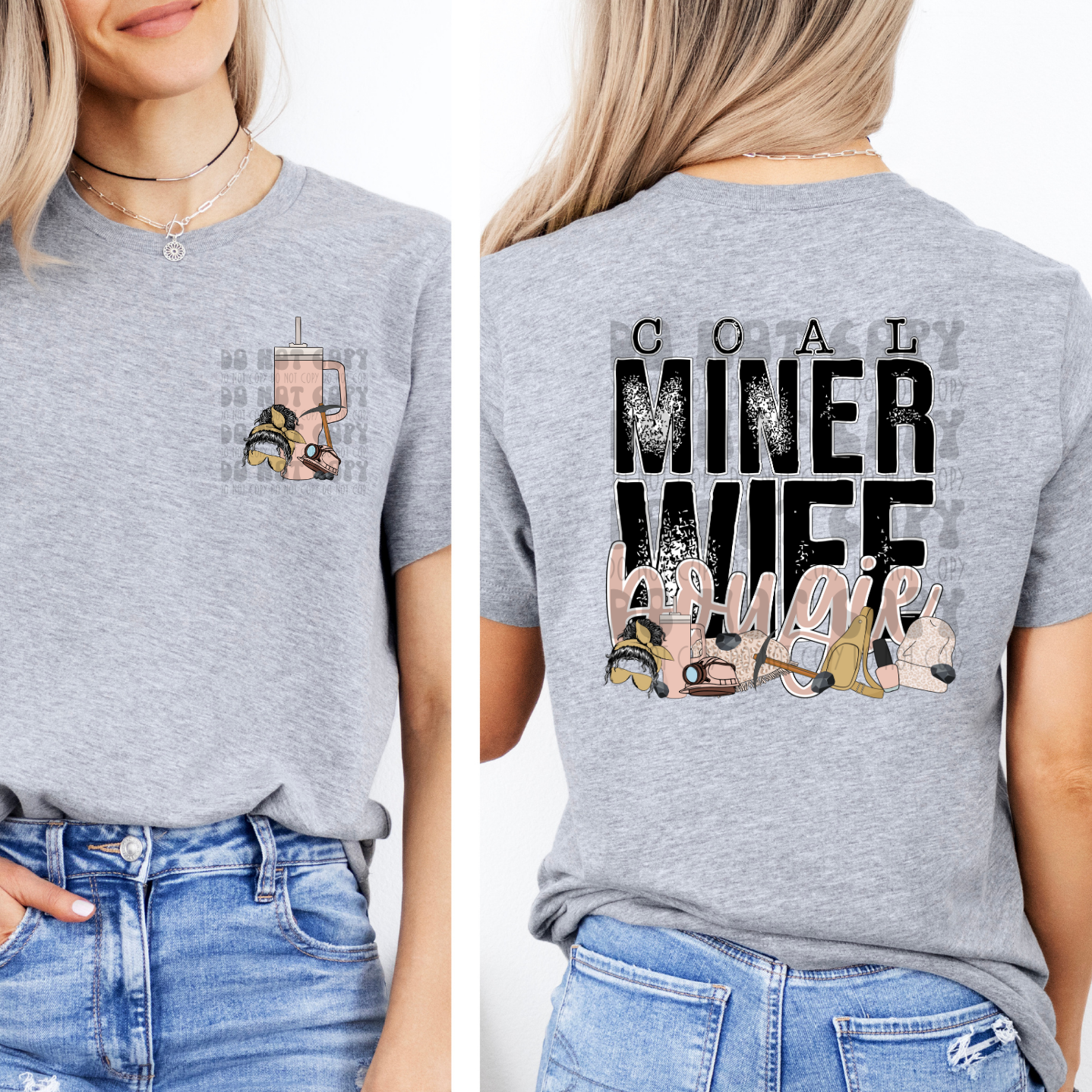COAL MINER WIFE BOUGIE W/ POCKET - DTF TRANSFER