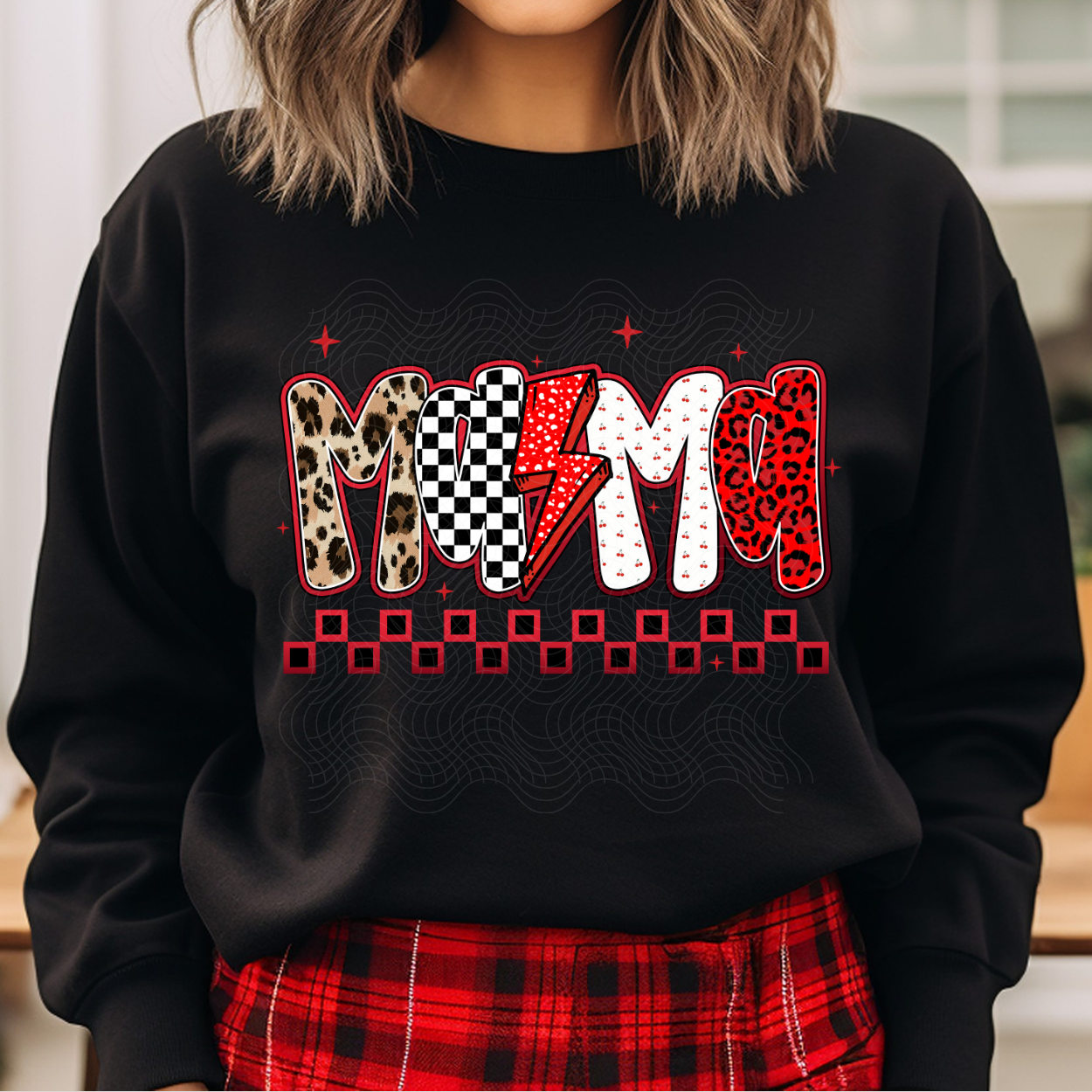 MAMA RED, BLK, LEOPARD - DTF TRANSFER