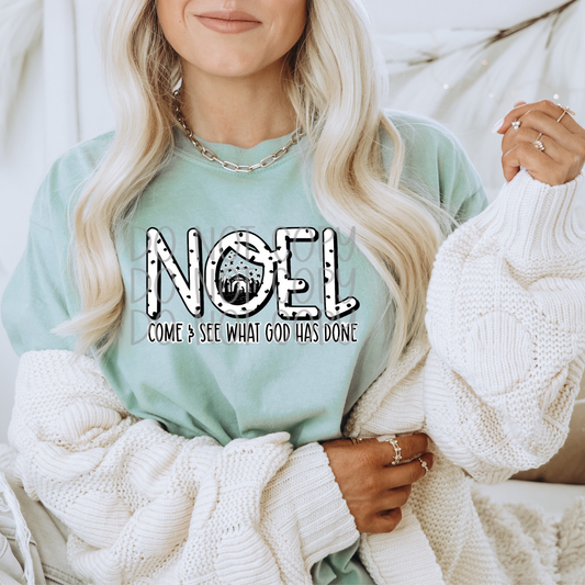 NOEL BLK AND WHITE - DTF TRANSFER
