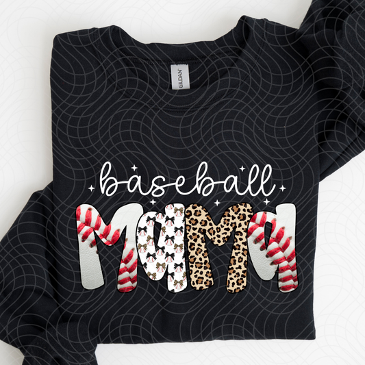 BASEBALL MAMA WHT - DTF TRANSFER