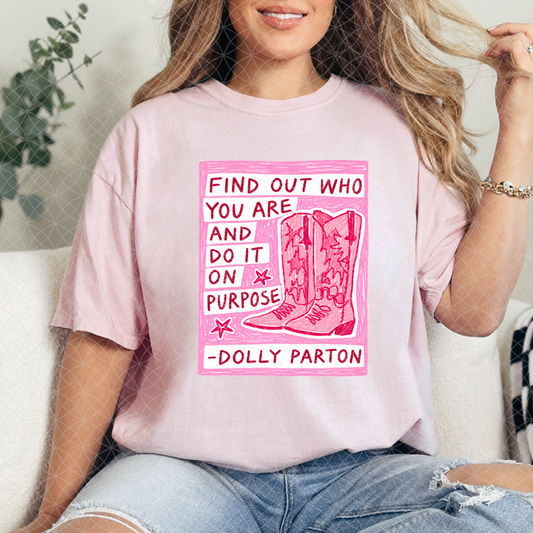 DO IT ON PURPOSE BOOTS SOLID - DTF TRANSFER