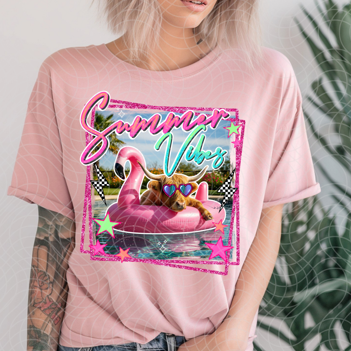 SUMMER VIBES COW-DTF TRANSFER