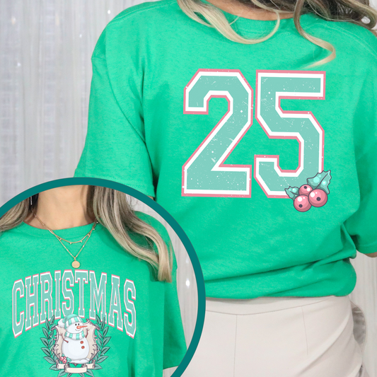 CHRISTMAS 25 FRONT & BACK - GRUNGE - DTF TRANSFER