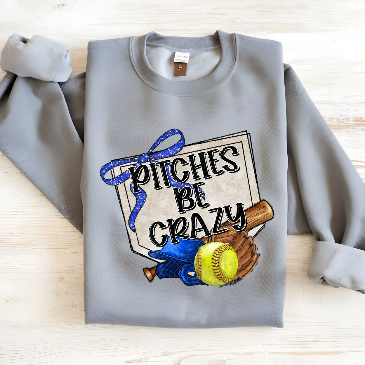 PITCHES BLUE SOFTBALL - DTF TRANSFER