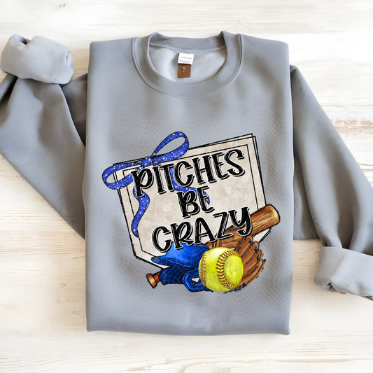 PITCHES BLUE SOFTBALL - DTF TRANSFER