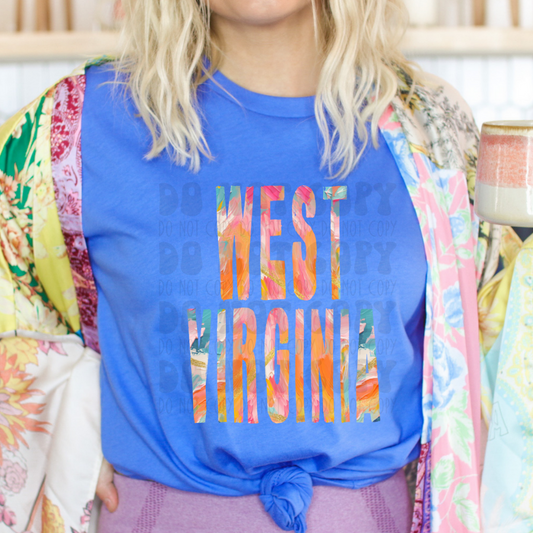 WEST VIRGINIA SPRING BRUSHSTROKE - DTF TRANSFER