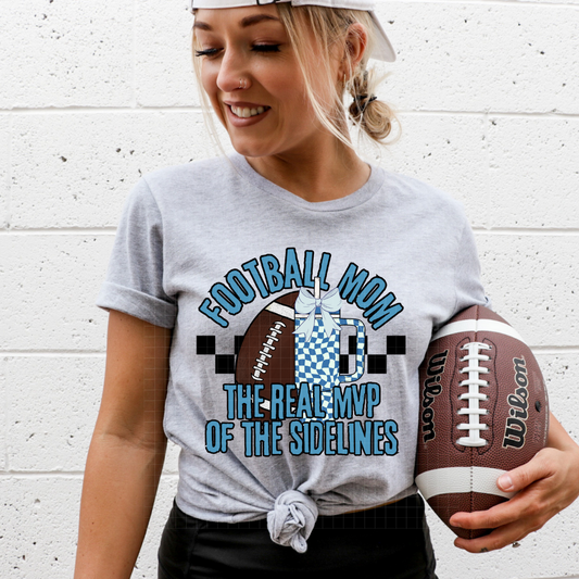 FOOTBALL MOM REAL MVP BLUE - DTF TRANSFER