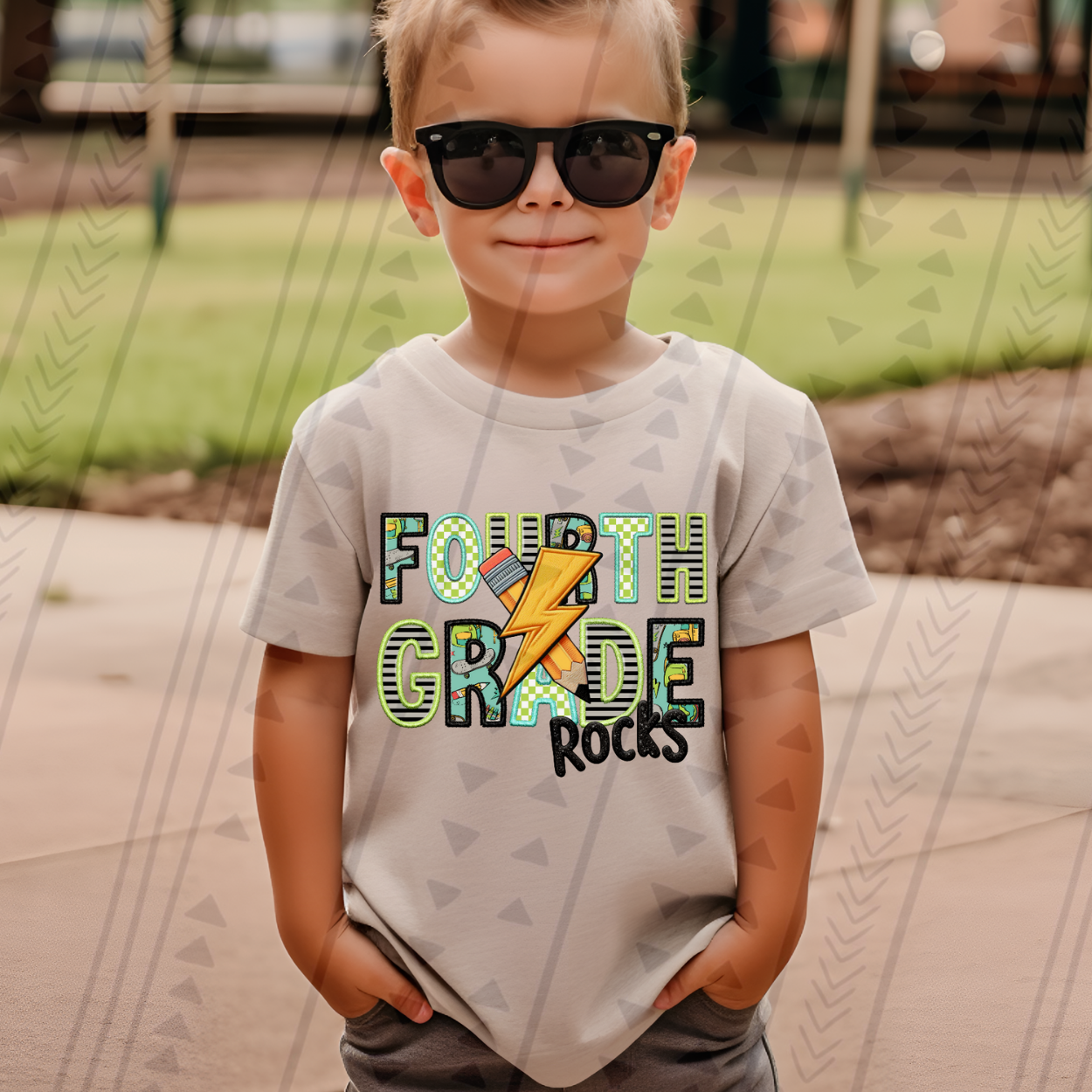 FOURTH GRADE FAUX EMBROIDERY BOY - DTF TRANSFER