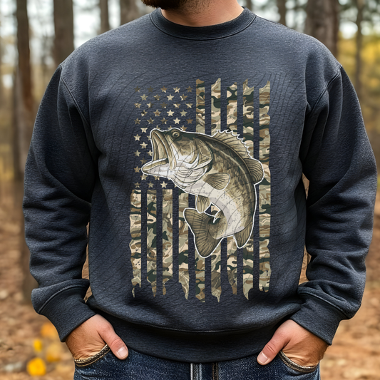 CAMO FLAG FISH - DTF TRANSFER