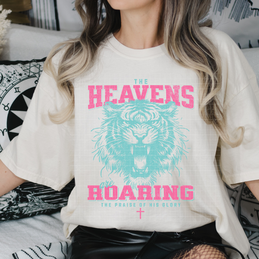HEAVENS ARE ROARING COLOR NO DISTRESS - DTF TRANSFER