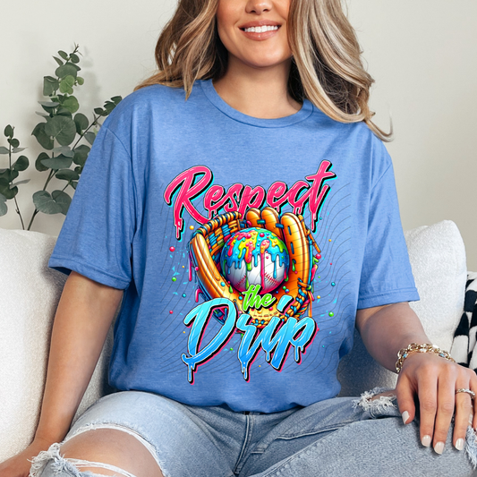 RESPECT THE DRIP BASEBALL GLOVE - DTF TRANSFER
