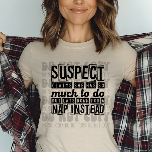 SUSPECT, NAP - DTF TRANSFER