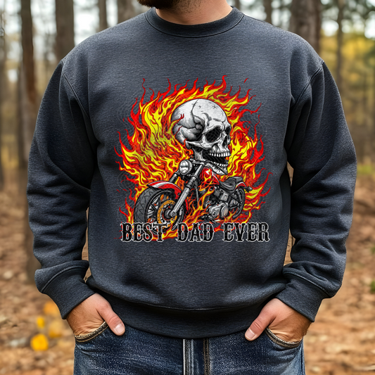 BEST DAD EVER MOTORCYCLE - DTF TRANSFER