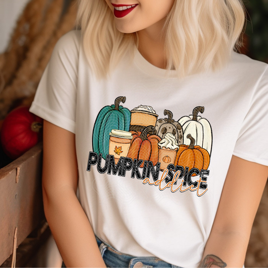 PUMPKIN SPICE ADDICT - DTF TRANSFER