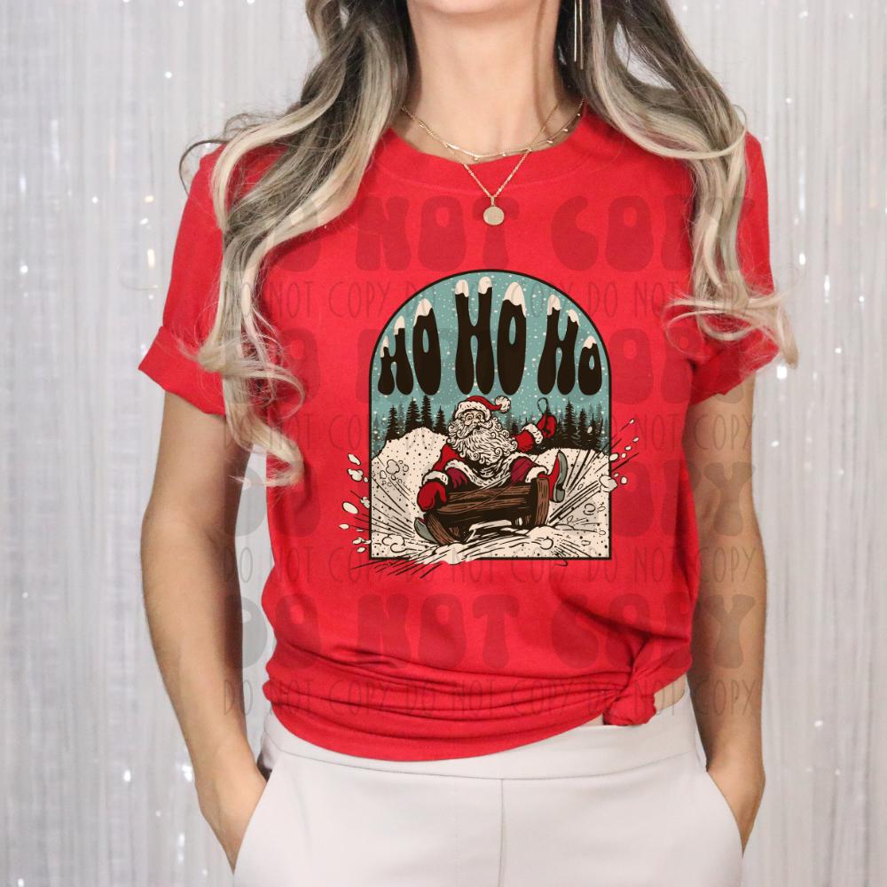 HO HO HO RUSTIC - DTF TRANSFER